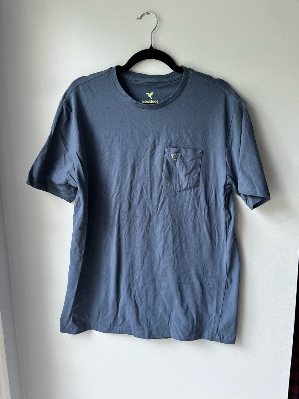Birddogs Men's XL Slate Blue Pocket T Shirt Casual Athletic Tee